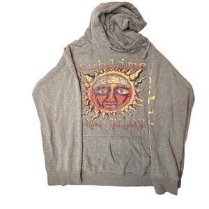 Sublime Long Beach Heather Grey Fleece Hoodie Size 1XL Womens Plus Size